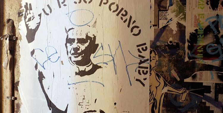 U R SO PORNO BABY, graffiti of Benedetto XVI, Berlin, 2011